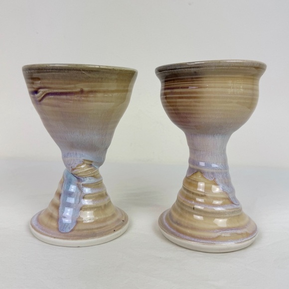 Ceramic Handmade Face Goblet Cups (set of 2) - Picture 6 of 10